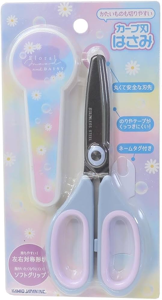 OCA ハサミ Amazon.co.jp: [はさみ]キャップケース付きカーブ刃ハサミ/FLORAL MOOD